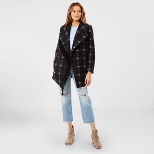 NWT Sam Edelman Asymmetric Fringe Coat XS